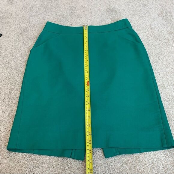 J. Crew Emerald Green pencil skirt pockets Sz 4 - Picture 8 of 11